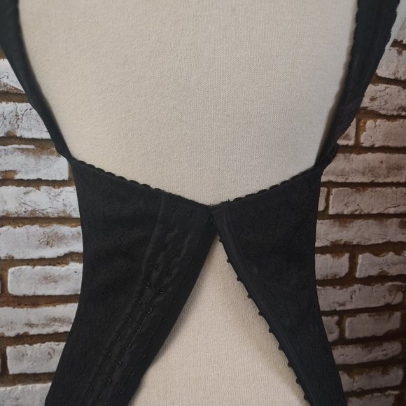 Forever Firm Black CORSET Bustier Steam Punk Goth - Picture 12 of 16